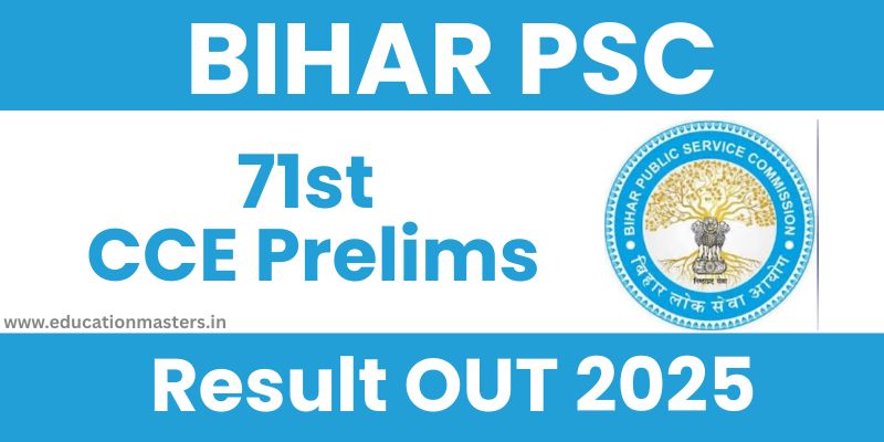 bihar psc 71st cce prelims result